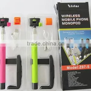 2015 New Arrival Z07-5 Wireless Bluetooth Camera Smartphone Extendable Selfie Stick With Buletooth thumbnail-1