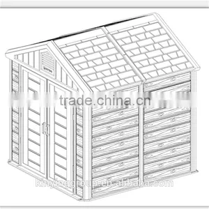 High Quality Cheap Prefab House Outdoor Garden Tool Storage Shed thumbnail-5