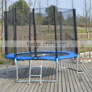 8FT L Shape Leg Round Trampoline With Ladder thumbnail-5