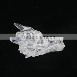 Natural Crystal Quartz Stone Dragon Skull for Sale thumbnail-1