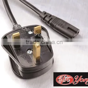 PVC Insulation H05VV-F 3G 0.75mm2/1mm2/1.5mm2 British Three Pin Plug With AC Power Cord thumbnail-4