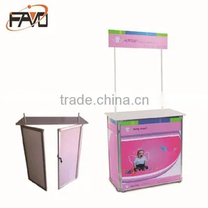 Locked Aluminum Alloy Folding Sales Promotion Table thumbnail-1
