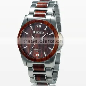 Hot Sale Stainless Steel Wooden Watch For Men thumbnail-1