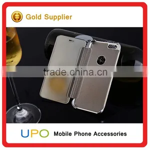 [UPO] Electroplating Folio Screen Wallet Book Clear View Mirror Flip Mobile Covers Case for IPhone 6 6s Plus thumbnail-2