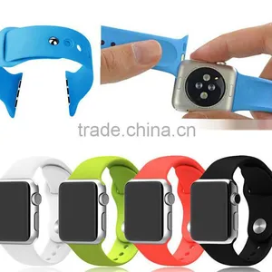 2016 Top Seller on Sport Wristband for Apple Watch Silicon Band Strap With Connector for Both 38MM and 42MM thumbnail-1