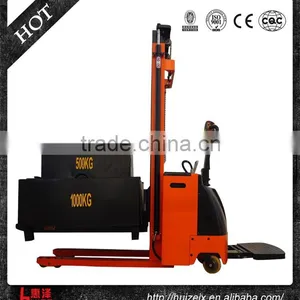 Capacity 1Ton and Lifting Height 2000mm Electric Stacker Forklift thumbnail-1