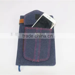 Luxury Custom Jeans Fabric Cover Journals Notebook Printing thumbnail-2