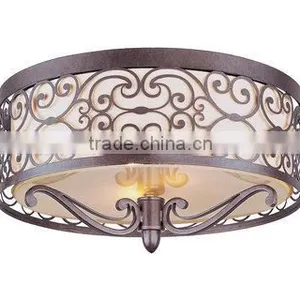 Umber Bronze 2 Light 14.25" Wide Flush Mount Ceiling Fixture thumbnail-1