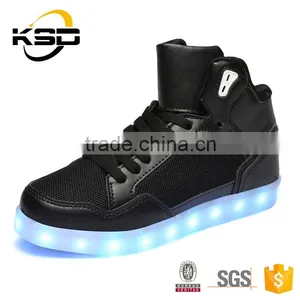 2016 The Latest High Neck Shoes For Men LED Light Up Shoes thumbnail-1