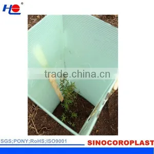 Outdoor Anti-UV Triangle Plastic Corrugated Tree Guard thumbnail-3