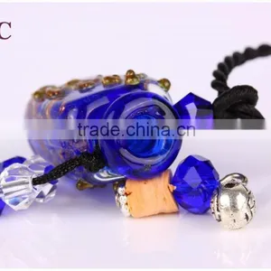 Square Shape Rope Necklace Lampwork Glass Aromatherapy Diffuser Necklace Essential Oil Pendant Wholesale thumbnail-3