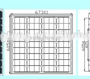 36 Cells, Size: 692*508*30 , 50W Monocrystalline Solar Cells, Solar Panel thumbnail-2