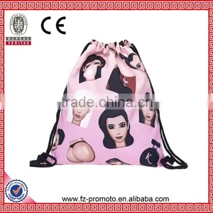 Mix City Purple Ice Cream 3d Print Women's Drawstring Bag Mochila Escolar Sac A Dos Simple Travel Backpacks for Teenage Girls thumbnail-4