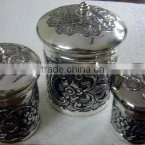 EPNS Silver Plated Brass Biscuit Boxes thumbnail-1