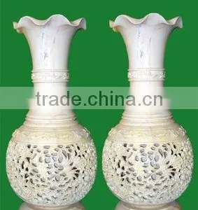 Marble Flowerpots With Carving thumbnail-1
