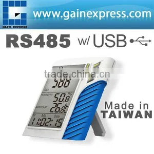 Digital Wall Mount 30ppm Carbon Dioxide CO2 Data Loggers With Dew Point/Wet Bulb Temp TWA / STEL / Lps% / Cfm /P Made in Taiwan thumbnail-1