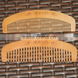 Wholesale Different Shape Of Natural Sandalwood Comb Popular Natural Health Care Comb Anti-static Peach Wood Hair Comb thumbnail-5