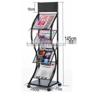 Flooring Wave Range Type 4-Tier Leaflet Display Stand thumbnail-1