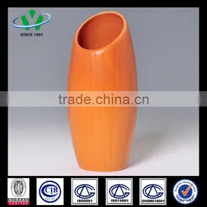 Red Painted Ceramic Jardiniere thumbnail-1