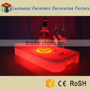 Wireless Control RGB Color Changed Battery Operated Wine Tray Stand/plastic Tray for Wine and Food thumbnail-5