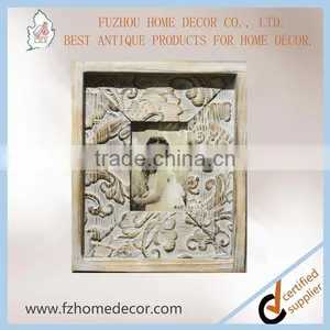 Hot Sale Wood Engraved Photo Picture Frames Wood Carved Picture Frames thumbnail-2