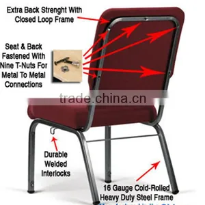 Padded Stacking Wholesale Church Chair Used thumbnail-5
