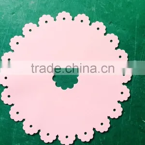 Waterproof High Temperature Circular Lace Silicone Insulation Pad / Mat thumbnail-2