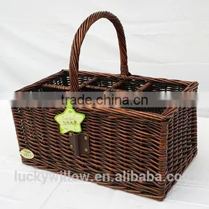 Christmas Wine Gift Baskets in Dark Brown thumbnail-1