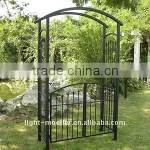 Wrought Iron Garden Arch With Gate LMGRG-51000 thumbnail-1