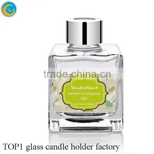 100ml and 200ml Glass Diffuser and Metalised Cap Bubble Bath Gift Set Reed Diffuser thumbnail-1