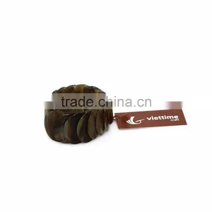 Water Buffalo Horn Bracelet Black With Many Different Colors and Designs thumbnail-3