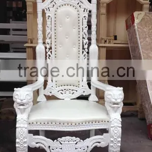 High Back Baroque King and Queen Throne King Chair thumbnail-1