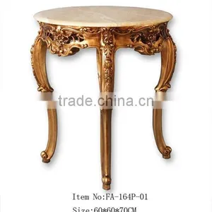 FA-164P-01 Leading Antique Furniture Side Table With Round Top Marble thumbnail-1