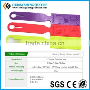 Travel Bag Tag, Indication Luggage Tag, Eco-friendly Silicone Tag thumbnail-1
