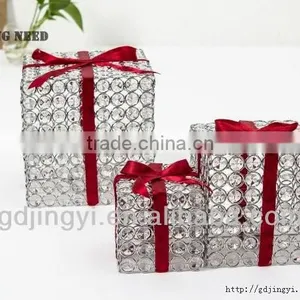 Wholesale Led Christmas Decoration Iron Acrylic Square Gift Box thumbnail-3
