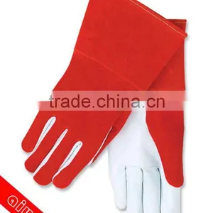 Cow Leather Welding Safety Gloves, Work Gloves 13"-16" thumbnail-1