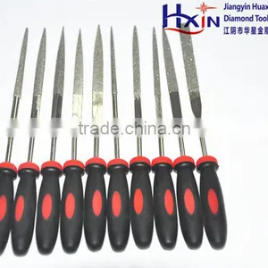 10 Pcs Electroplated Diamond File Set With Rubber Plastic Handle thumbnail-1