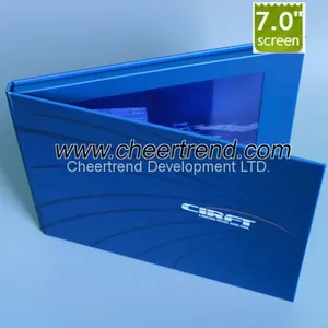 A5/A4 Size 7 Inch Hardcover LCD Video Brochure, Video Book and Video Card for Invitation,advertising or Promotion thumbnail-1
