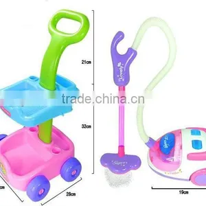 2015 Hot Selling Plastic Cleaner Pushing Machine Car Toy Set for Kids Gold Supplier From China Manufacture on thumbnail-3