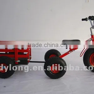 Toy Tricycle With Wooden Trailer,children Tricycle With Trailer thumbnail-1