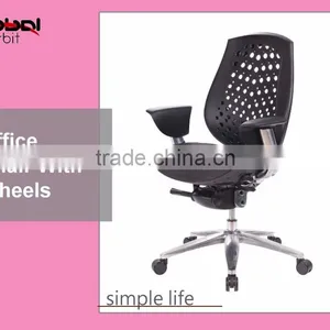 2016 Hot Selling Mobile Office Computer Chair With Fabric Adjustable Backrest thumbnail-4