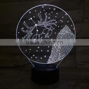 Best Gift 7 Colors Changed Constellation Horoscope Shape 3D Lamp Night Light thumbnail-2