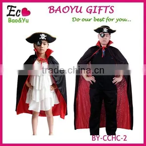 Halloween Black Death Large Party Long Black and Red Cloak Hooded Long Black Devil Cloak thumbnail-4