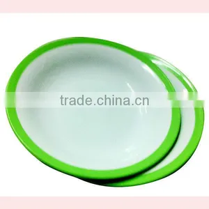 Large Size Colors Microwave Safe Reusable Hard Plastic Plates thumbnail-1