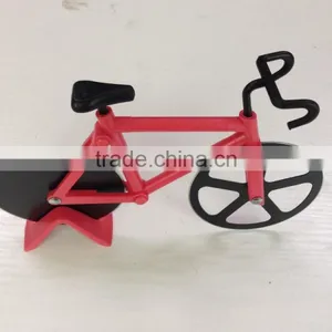 2017 New Stainless Steel With Non-stick Coating Bike Pizza Cutter Pizza Slicer Bicycle Pizza Knife Pizza Wheel thumbnail-4