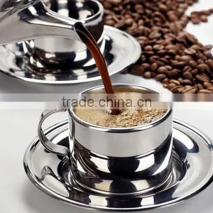 Double Wall Stainless Steel Coffee Cups With Handle thumbnail-3