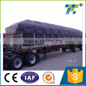 New PVC Truck Trailer Tarps Camp Black Tarpaulin Quality 6'x8' Waterproof/PVC Black Tarpaulin With Aluminum Eyelets thumbnail-1