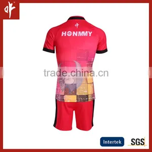 Full Sublimation Uniforms,Rugby t Shirt,Red Jersey Football Wears thumbnail-1
