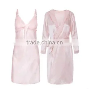 Sleepwear Wholesale Fasion Sexy Image Satin 100% Silk Nightgowns thumbnail-1