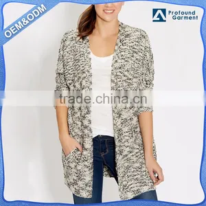 Womens Colorful no Button Cardigan Sweater With Pockets thumbnail-1